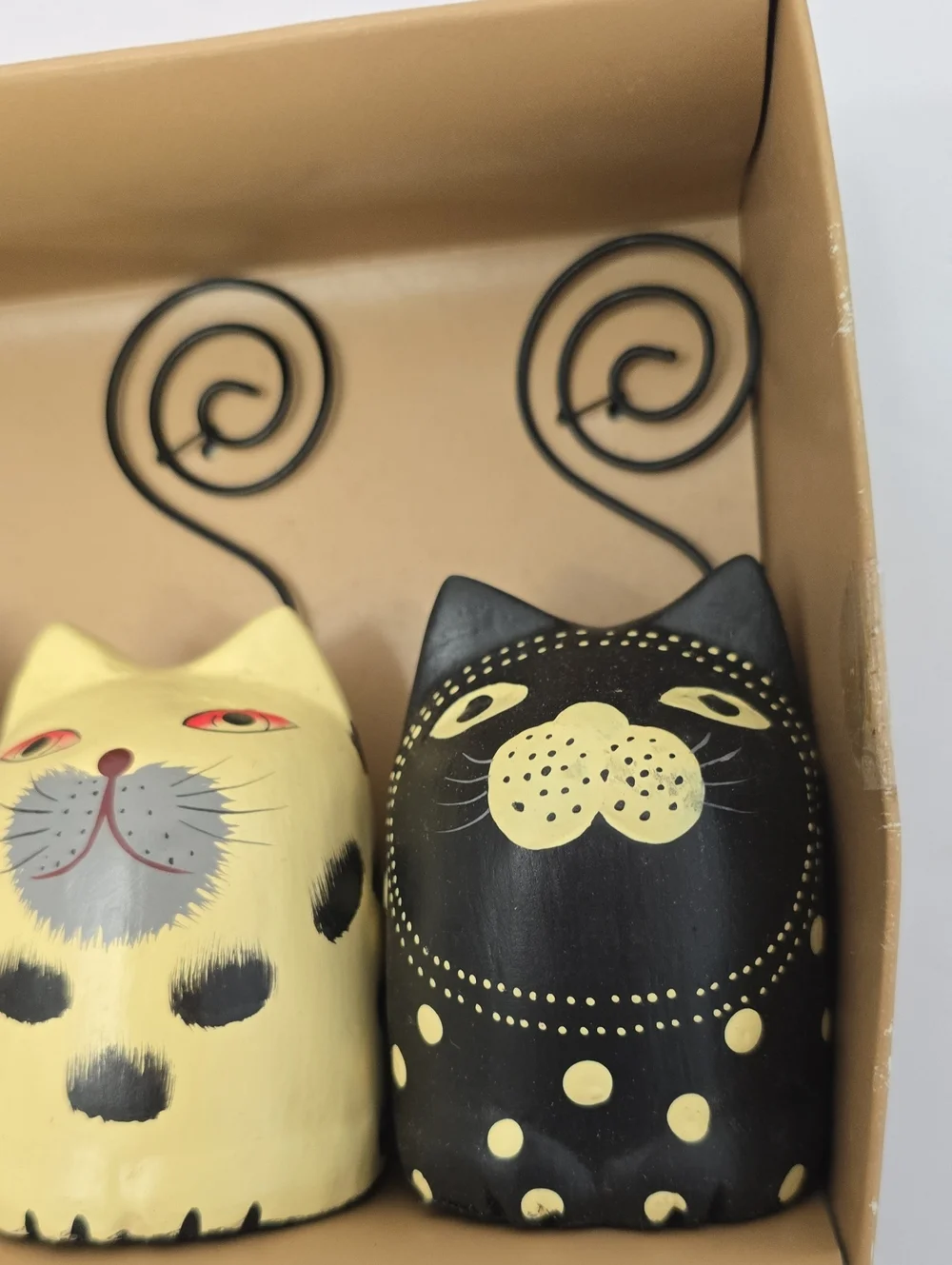Vintage Pier 1 Imports New Open Box 3 Kitty Cat Photo Holders